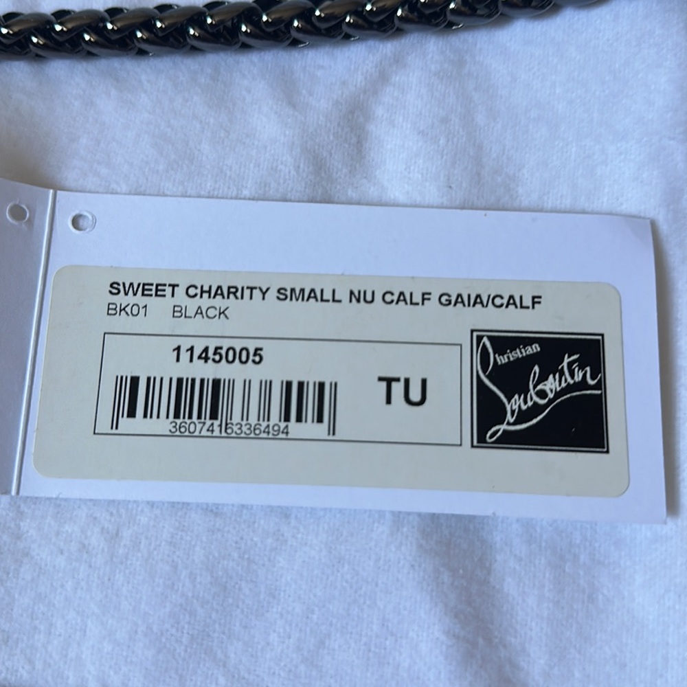 Christian Louboutin Sweet Charity Gaia Calf Leather Shoulder Bag in Black - Picture 11 of 12
